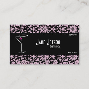Bartender Business Cards Template Martini
