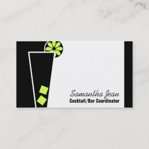 Bartender Cocktail Coordinator Business Card