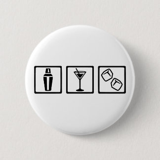 Bartender cocktail party 2 inch round button