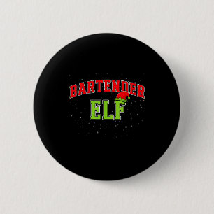 Bartender Elf Christmas Family Matching Group Xmas 2 Inch Round Button