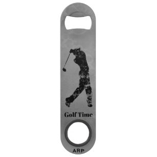 *~* Bartender Grey Marble Textured Golfer Bar Key