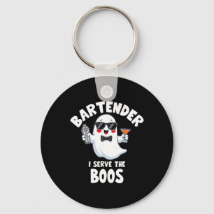 Bartender Halloween Costume I Serve The Boos Men W Keychain