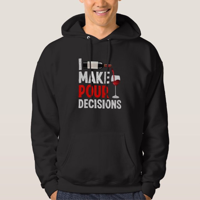 Bartender I Make Pour Decision Bartending Mixologi Hoodie (Front)