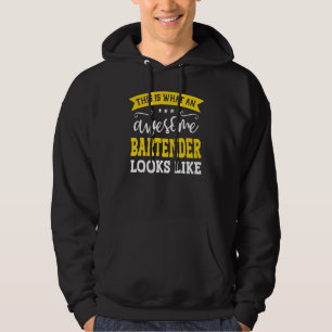 Bartender Job Title Employee Funny Worker Bartende Hoodie