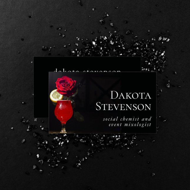 Bartender | Minimal Event or Party Social Chemist Business Card (Creator Uploaded)