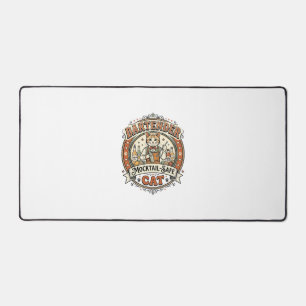 Bartender Mocktail-Safe Cat Bartender Mocktail-Saf Desk Mat