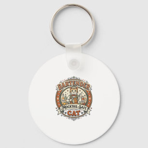 Bartender Mocktail-Safe Cat Bartender Mocktail-Saf Keychain