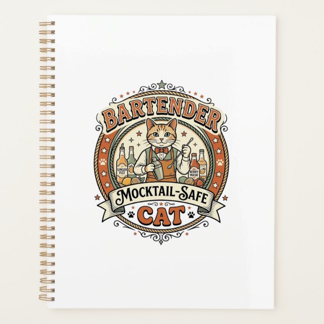 Bartender Mocktail-Safe Cat Bartender Mocktail-Saf Planner (Front)
