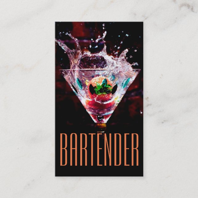 Bartender Nightlife Business Card (Front)