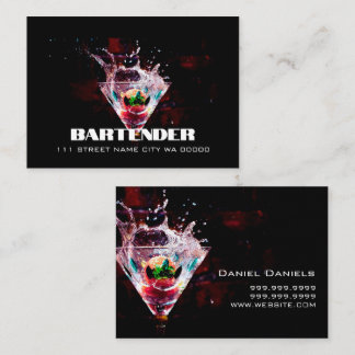 Bartender Nightlife Business Card