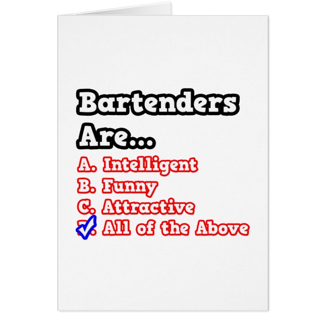 Bartender Quiz...Joke (Front)