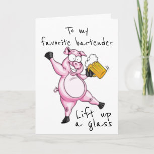**BARTENDER** READY TO CELEBRATE **BIRTHDAY** CARD