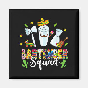 Bartender Squad Lets Fiesta Cinco De Mayo Mexican  Magnet