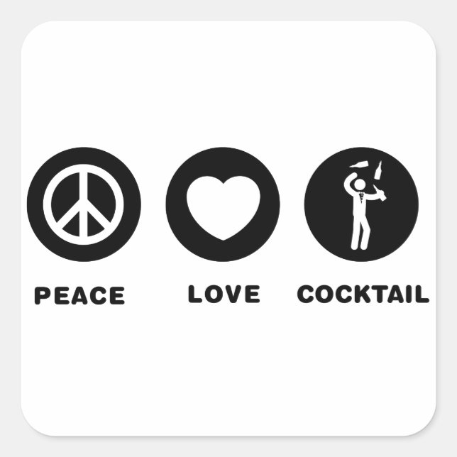 Bartender Square Sticker (Front)