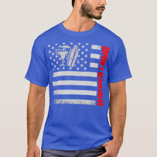 Bartender US Flag Mask T-Shirt