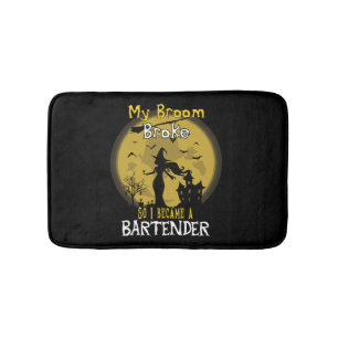 Bartender Witch Halloween Bath Mat