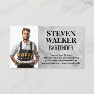 Bartender with Beer Bottles Appointment Card