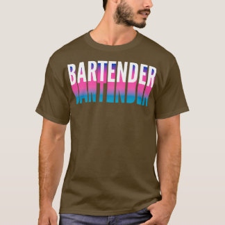 Bartender With Long Gradient Shadow 1 T-Shirt