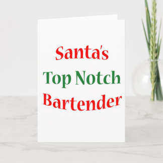 BartenderTop Notch Holiday Card