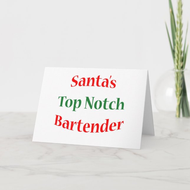 BartenderTop Notch Holiday Card (Front)