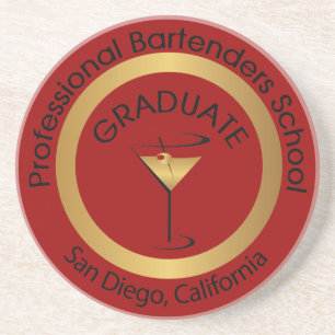 Bartending School Graduate Drink Coaster