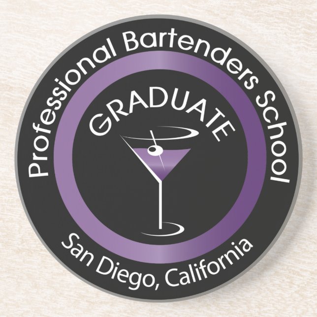 Bartending School Graduate Drink Dessous de verre (Devant)