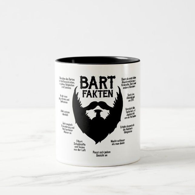 Bartfact / Bart facts (black) Two-Tone Coffee Mug (Center)