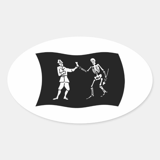 Bartholomew Roberts Flag Sticker (Front)