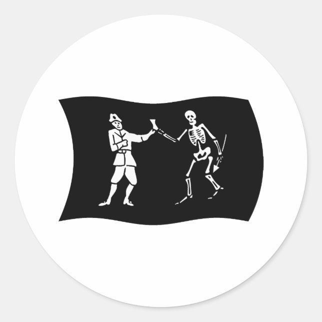 Bartholomew Roberts Flag Sticker (Front)