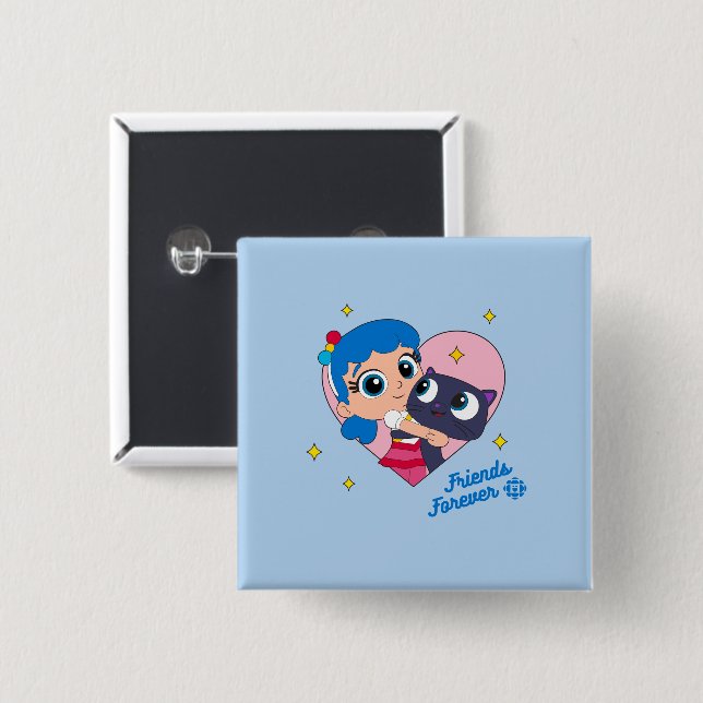 Bartleby - Friends Forever 2 Inch Square Button (Front & Back)