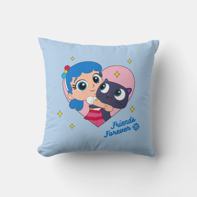 Bartleby - Friends Forever Throw Pillow (Front)