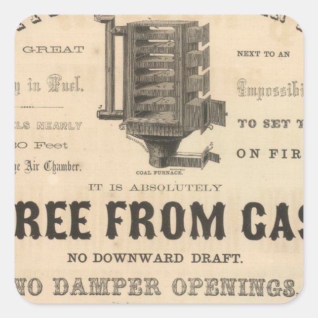 Bartlett and Leslie Square Sticker (Front)