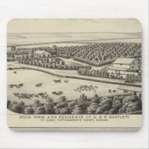 Bartlett and Roberts Residences and Farms, Kansas Mouse Pad