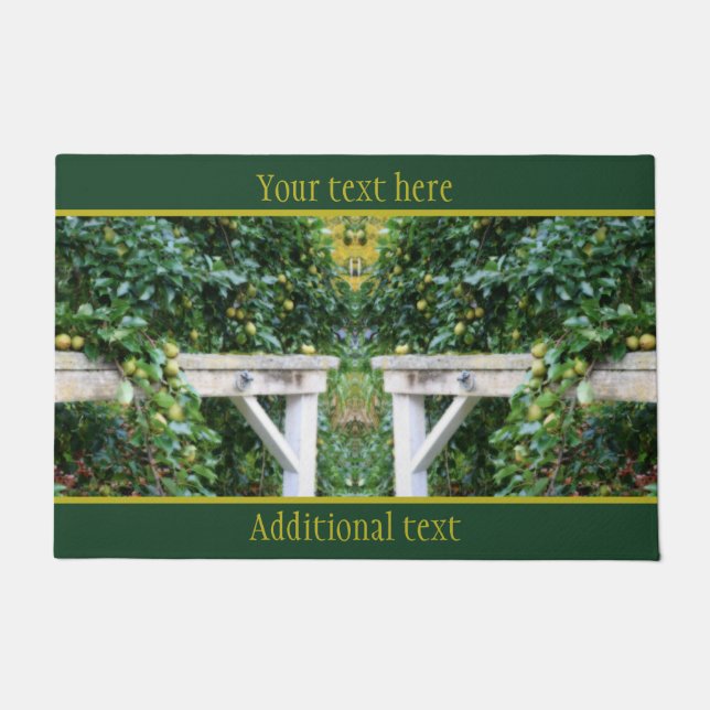Bartlett Pears On Tree Orton Personalized Doormat (Front)