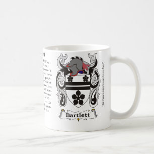 Bartlett, the origin, meaning and the crest coffee mug