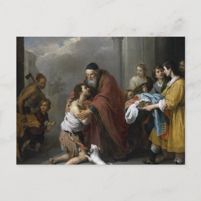 Bartolome Esteban Murillo-Return of the Prodigal Postcard (Front)