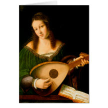 Bartolomeo Veneto Lady Jouer Lute Portrait Art