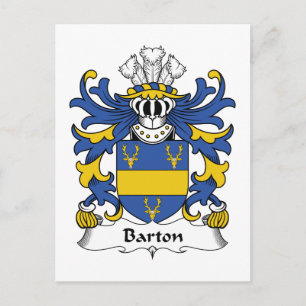 Barton Family Crest Postcard