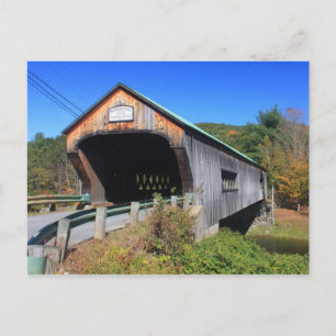Bartonsville Covered Bridge Rockingham Vermont Postcard