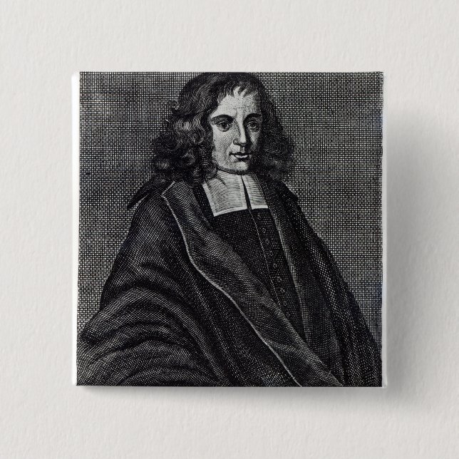 Baruch de Spinoza 2 Inch Square Button (Front)