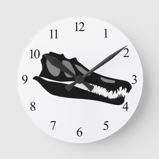 Baryonyx Skull Round Clock (Front)