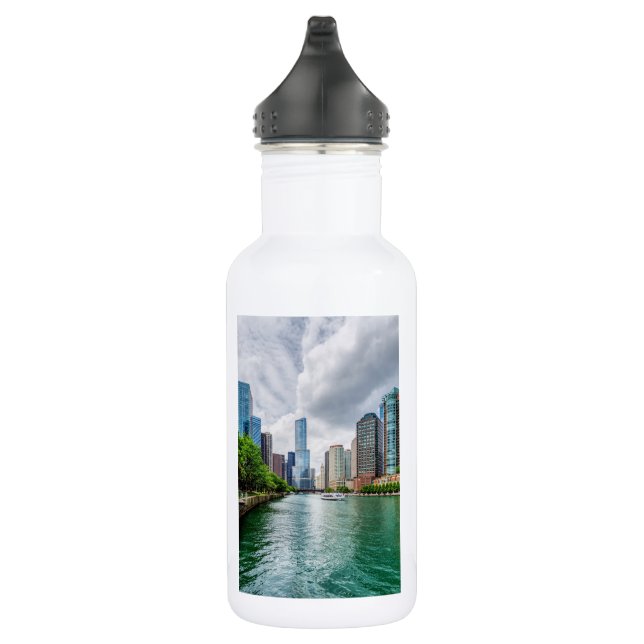 Bas Chicago River Bouteille en acier inoxydable (Droite)