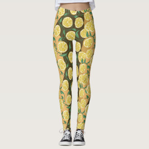 Bas collants à motif citron zesty