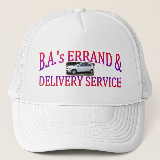 BA's Errand & Delivery Service Trucker Hat (Front)