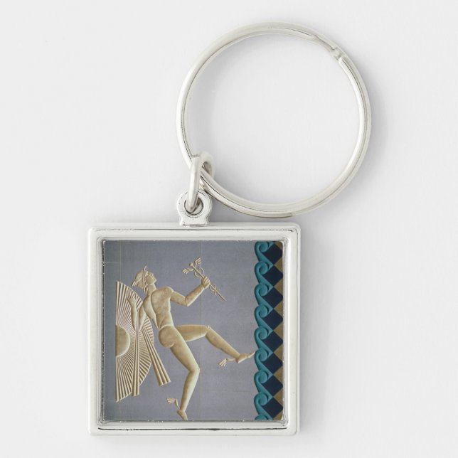 Bas-relief depicting Mercury Keychain (Front)