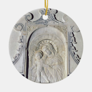 Bas-relief of a Madonna and Child (marble) Ceramic Ornament