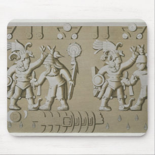 Bas Relief of Ancient Aztec Warriors, from The Sto Mouse Pad