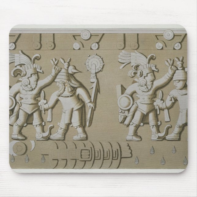 Bas Relief of Ancient Aztec Warriors, from The Sto Mouse Pad (Front)