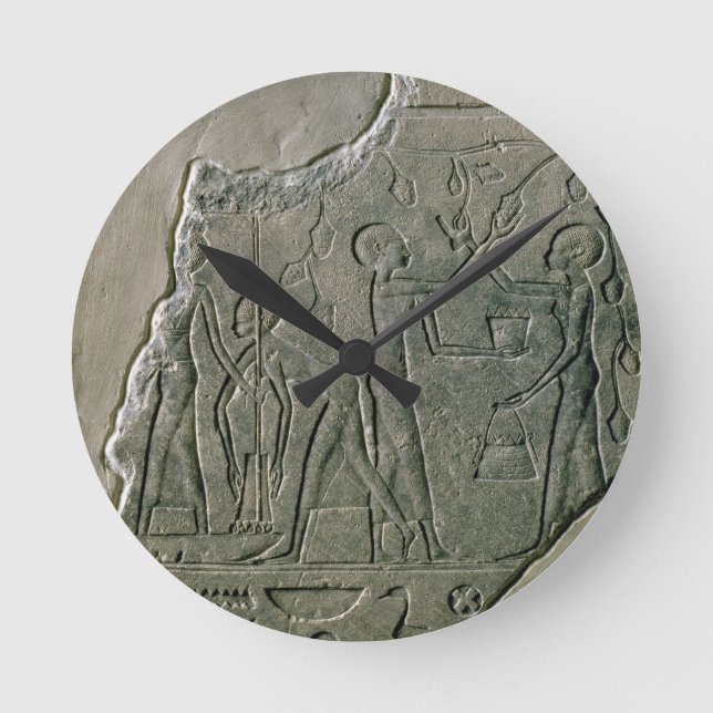 Bas relief of priestesses gathering grapes, 26th-3 round clock (Front)