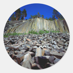 Basalt Formations of Devils Postpile Classic Round Sticker